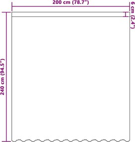 vidaXL Κουρτίνα Δαντέλας με κουρτίνες Λευκό 240 x 200 cm Πολυεστέρας