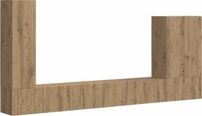 vidaXL Επιτοίχιο 6 pcs Artisan Oak