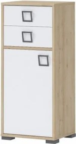 Ντουλάπι Riddle 1D2S-Δρυς-Λευκό