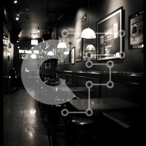 Intra Συλλεκτικό Ξύλινο Παζλ Plywood 4mm - Κενή τραπεζαρία με τραπέζια, καρέκλες και πιάνο Σε Ξύλινο Κουτί - Διαστάσεις Puzzle: 10x10 cm – 25 κομμάτια