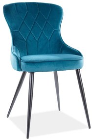 Καρέκλα τραπεζαρίας Βελούδινη σε Μπλε Χρώμα Lotus 51 x 52 x 91 DIOMMI LOTUSVCTU