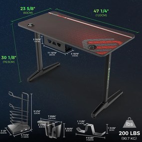 Gaming Γραφείο - Eureka Ergonomic® ERK-GIP-P47B