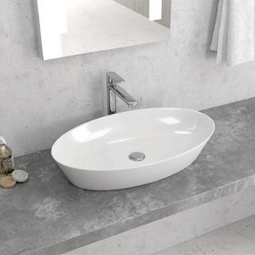 KARAG LT1132 Νιπτήρας Επικαθήμενος Λευκό Πορσελάνη 61x36,5x12cm
