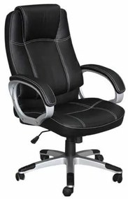 Καρέκλα γραφείου Mesa 374, Μαύρο, 112x70x63cm, Με μπράτσα, Με ρόδες, Μηχανισμός καρέκλας: Ασύγχρονος | Epipla1.gr
