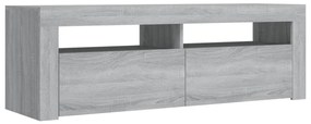 vidaXL Έπιπλο Τηλεόρασης με LED Γκρι Sonoma 120x35x40 εκ.