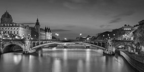 Εικόνα του εκθαμβωτικού ορίζοντα του Παρισιού σε ασπρόμαυρο