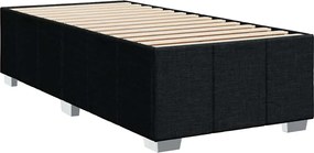 vidaXL Κρεβάτι Boxspring με Στρώμα Μαύρο 80 x 200 εκ. Υφασμάτινο