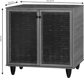 Παπουτσοθήκη-ντουλάπι Ronan pakoworld χρώμα wenge 70.5x35x66εκ