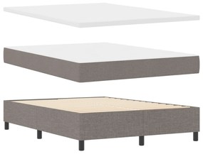 vidaXL Κρεβάτι με βάση και στρώμα & LED Ταπέζιο 160x200 εκ. Υφάσματος