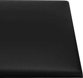 vidaXL Κεφαλάρι Τοίχου 12 pcs Μαύρο 90 x 15 cm ύφασμα