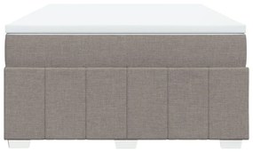 Κρεβάτι Boxspring με Στρώμα Taupe 140x190 εκ. Υφασμάτινο - Μπεζ-Γκρι