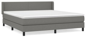 ΚΡΕΒΑΤΙ BOXSPRING ΜΕ ΣΤΡΩΜΑ ΣΚΟΥΡΟ ΓΚΡΙ 160X200 ΕΚ ΥΦΑΣΜΑΤΙΝΟ 3129562