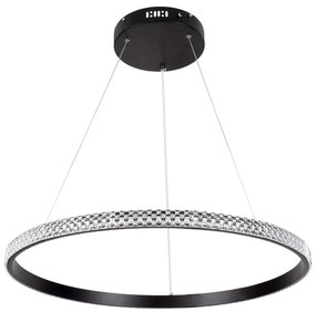 Φωτιστικό Οροφής Diamond 61130 Led 45W Φ60cm Black GloboStar Αλουμίνιο