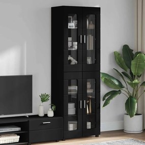 vidaXL Highboard FLORIN Μαύρο 60 x 35 x 182 εκ. Επεξεργασμένο ξύλο