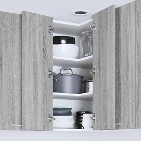 vidaXL Κρεμαστό ντουλάπι Γκρι Σομόνα και Λευκό 57 x 57 x 80 εκ.