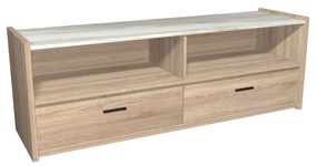 TOWN TV STAND SONOMA ΛΕΥΚΟ ΜΑΡΜΑΡΟ 145x39xH50cm 05-0450