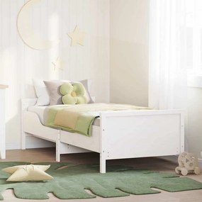 vidaXL Σκελετός Κρεβατιού Λευκό 80 x 200 cm Επεξεργασμένο ξύλο