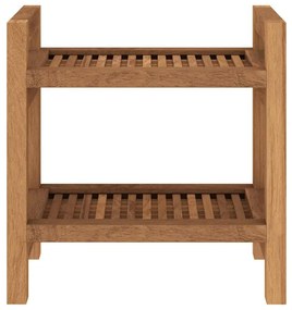 vidaXL Τραπέζι Βοηθητικό Μπάνιου 45 x 30 x 45 εκ. από Μασίφ Ξύλο Teak