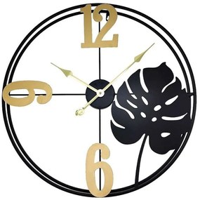 Ρολόι Τοίχου MJ21455060 Φ60cm Black-Gold Oriana Ferelli® Μέταλλο