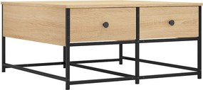 vidaXL Τραπεζάκι Σαλονιού Sonoma Δρυς 80x80x40 εκ. Επεξεργασμένο Ξύλο
