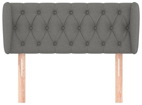 Κεφαλάρι με Πτερύγια Σκούρο Γκρι 103x23x78/88 εκ. Υφασμάτινο 3117471