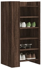 vidaXL Παπουτσοθήκη Καπνιστή Δρυς 52x37,5x100 εκ. Επεξεργασμένο Ξύλο