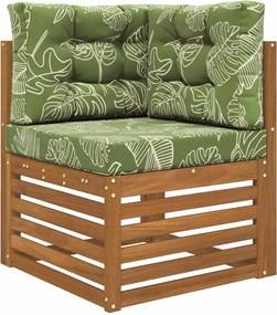 vidaXL Μαξιλάρι Καναπέ Εξωτερικού Χώρου 3 pcs Σχέδιο Φύλλου