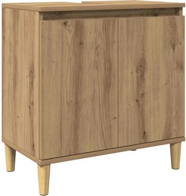 vidaXL Ντουλάπι Νιπτήρα τεχνίτης Δρυς 58x33x60 εκ. Επεξεργασμένο Ξύλο