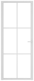 Εσωτερική Πόρτα 83x201,5 εκ. Λευκό ESG Γυαλί και Αλουμίνιο - Λευκό