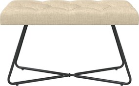 vidaXL Πάγκος με κουμπωτές επιφάνειες Κρεμ 80 x 40 x 46 εκ. Ύφασμα