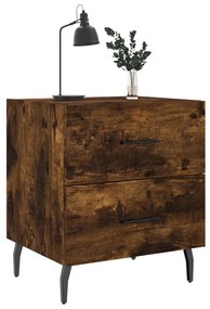 vidaXL Κομοδίνο Καπνιστή Δρυς 40 x 35 x 47,5 εκ. από Επεξεργ. Ξύλο