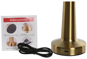 Επιτραπέζιο Φωτιστικό Home ESPRIT Χαλκός Χρυσό Ασημί 9 x 9 x 21 cm (3 Μονάδες)