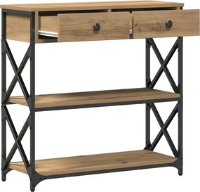 vidaXL Κονσόλα Τραπέζι artisan δρυς 75 x 28 x 75 εκ