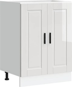 vidaXL ντουλάπι βάσης κουζίνας Porto Λευκό Υψηλής στιλπνότητας