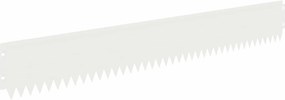 vidaXL Περίγραμμα γκαζόν 10 τμχ. 103 x 15 εκ Steel Λευκό