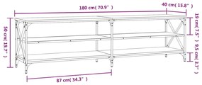 ΈΠΙΠΛΟ ΤΗΛΕΟΡΑΣΗΣ ΓΚΡΙ SONOMA 180X40X50 ΕΚ. ΑΠΟ ΕΠΕΞΕΡΓ. ΞΥΛΟ 826737