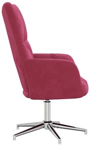 vidaXL Πολυθρόνα Relax Μπορντό Βελούδινη