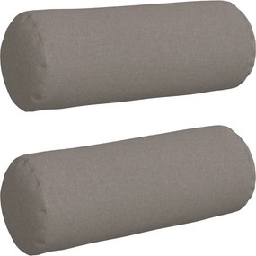 vidaXL Μαξιλάρια Στήριγμα 2 pcs Taupe Ø 25 x 70 cm ύφασμα