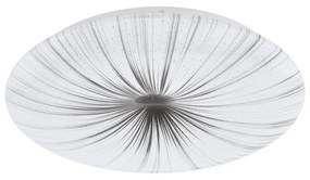 Φωτιστικό Οροφής Πλαφονιέρα Led Nieves 98325 White-Silver Eglo Metal, Plastic