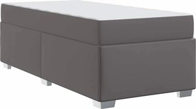 vidaXL Σκελετός Κρεβατιού με στρώμα Γκρι 80 x 200 cm ύφασμα