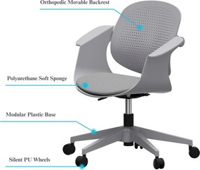 Office Chair Sisa - Grey Grey