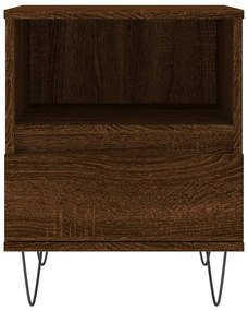 vidaXL Κομοδίνα 2 τεμ. Καφέ Δρυς 40 x 35 x 50 εκ. από Επεξεργ. Ξύλο