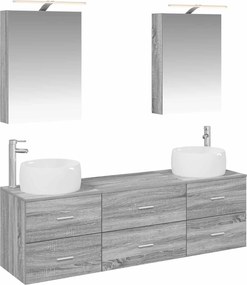 vidaXL Σετ Επίπλων Μπάνιου 5 pcs Γκρι Sonoma