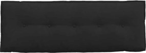vidaXL Μαξιλάρι Πλάτης Μαύρο 140 x 50 cm Ύφασμα Μικροΐνας