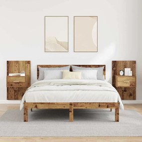vidaXL Ντουλάπι κρεβατιού 2 pcs Παλαιό ξύλο 48.5 x 32.5 x 80 εκ