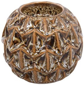 Κηροπήγιο Για Ρεσώ 023-124-128 10x10cm Yellow Ceramic