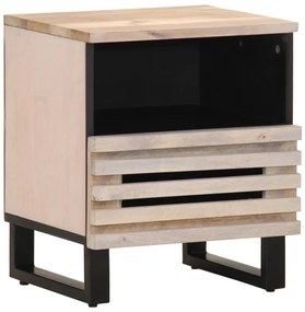 vidaXL Κομοδίνα 2 τεμ. 40x34x46 εκ. από Μασίφ Ξεβαμμένο Ξύλο Μάνγκο