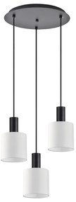 Φωτιστικό Οροφής Τρίφωτο Homelighting 77-8509 Black/White