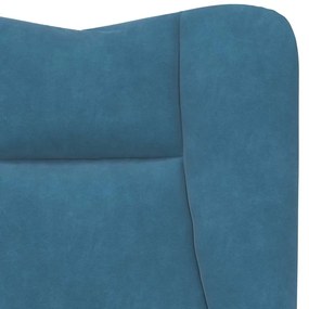 vidaXL Πολυθρόνα Μπλε 63 x 67 x 94 εκ. Βελούδο