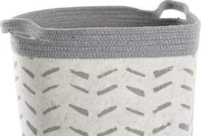 Σετ Καλαθιών DKD Home Decor Λευκό Γκρι 35 x 35 x 40 cm 3 Τεμάχια
